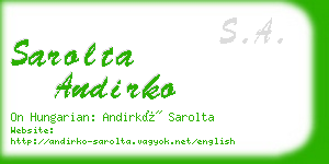 sarolta andirko business card